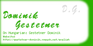dominik gestetner business card